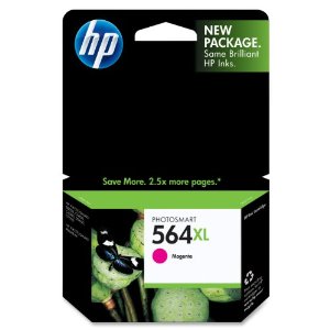 HP Genuine CB324WN (564XL) OEM High Capacity Magenta Inkjet Cartridge, 750 Page Yield