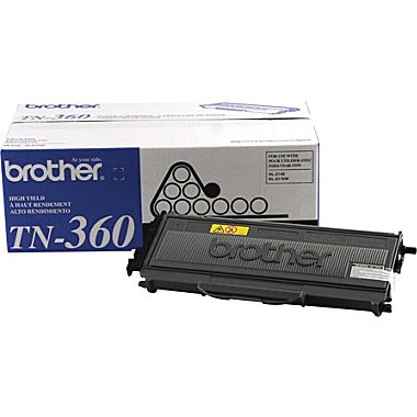 Brother Genuine TN360 OEM High Capacity Black Toner Cartridge, 2600 Page Yield