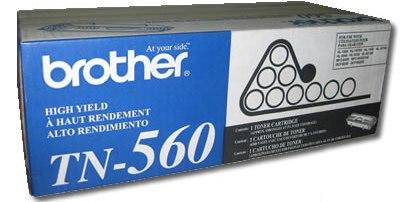 Brother Genuine TN560 OEM High Capacity Black Toner Cartridge, 6500 Page Yield